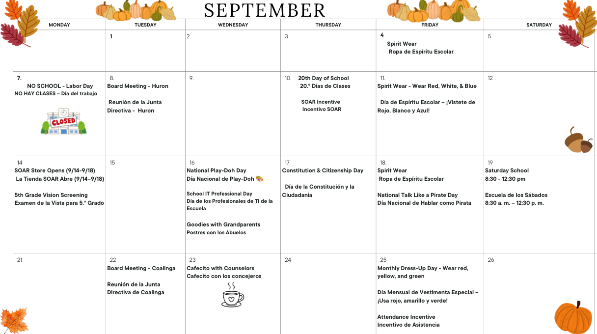September Calendar