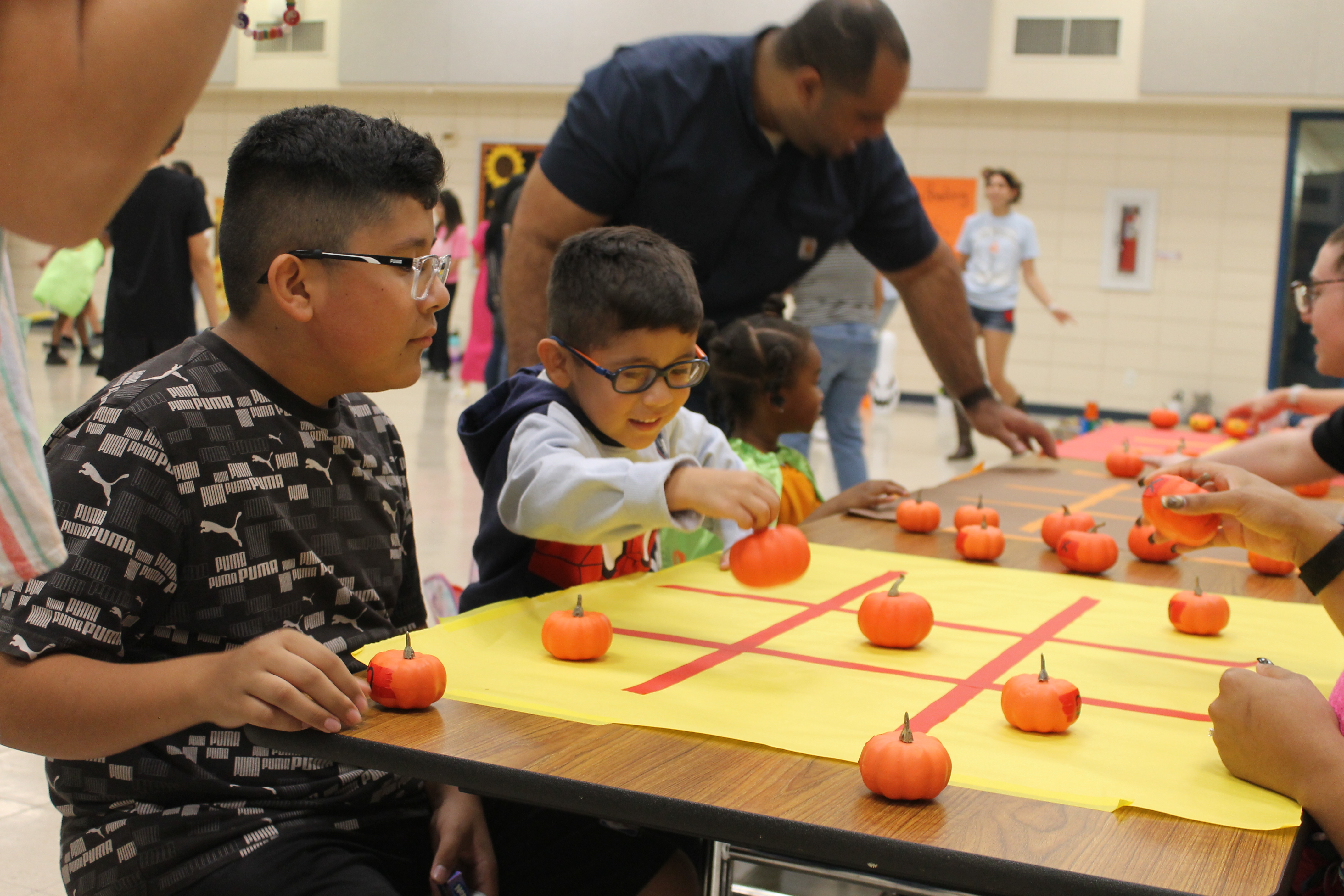 Students play a game at Fall Festival
