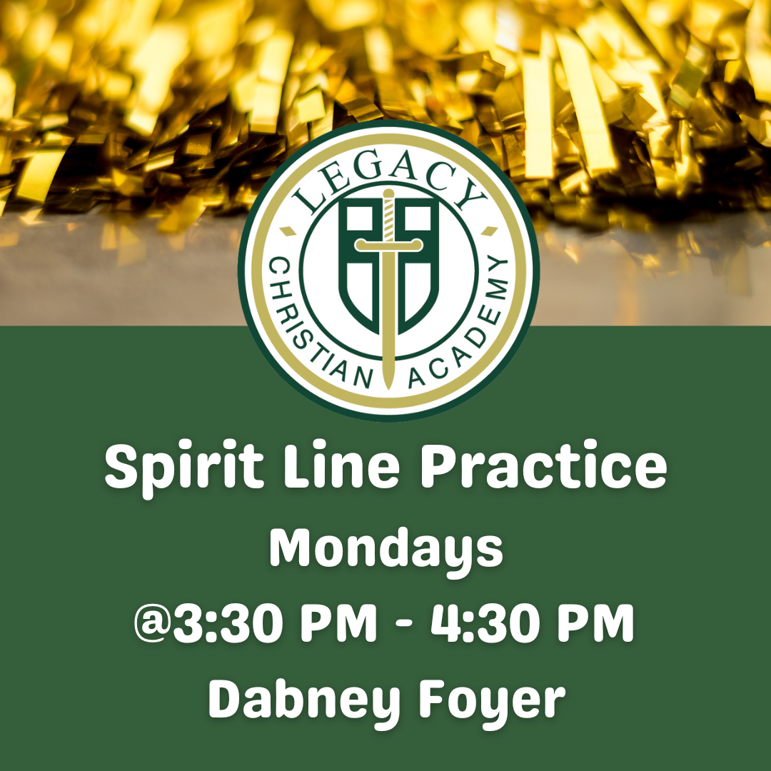 spirit line practice mondays 330-430 dabney foyer