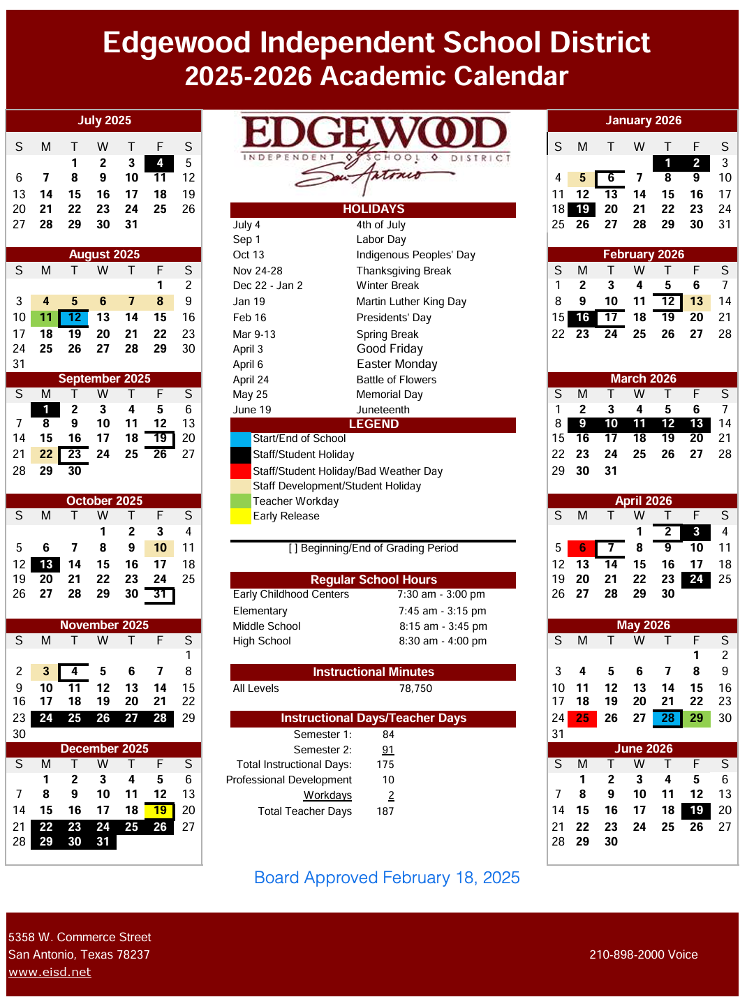 Academic Calendar