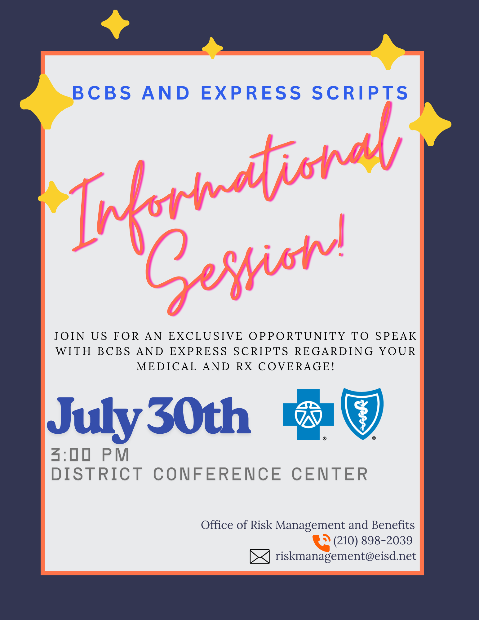 Open Enrollment Information Session on July 30