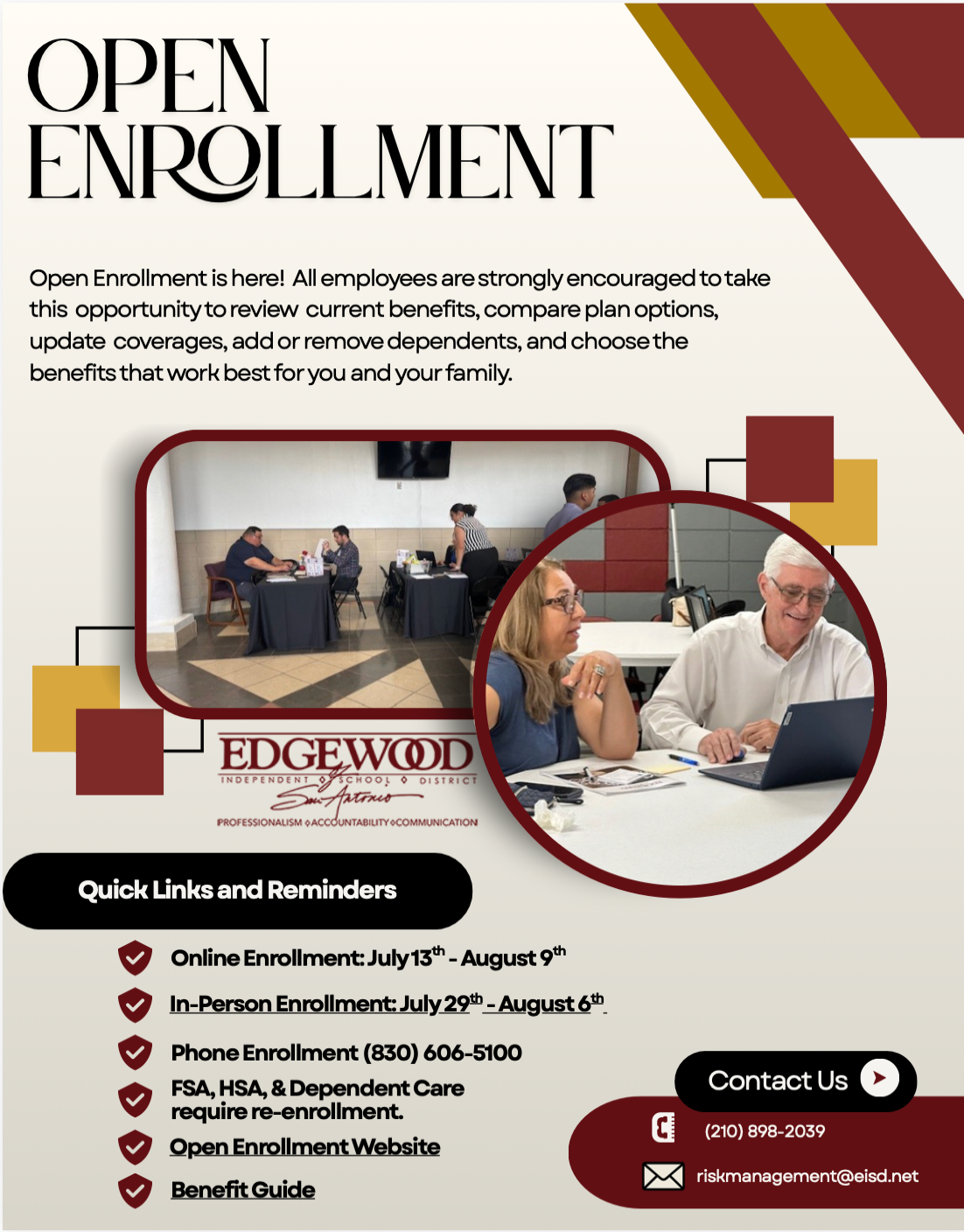 Open Enrollment 2026 information: July 13 to August 9
