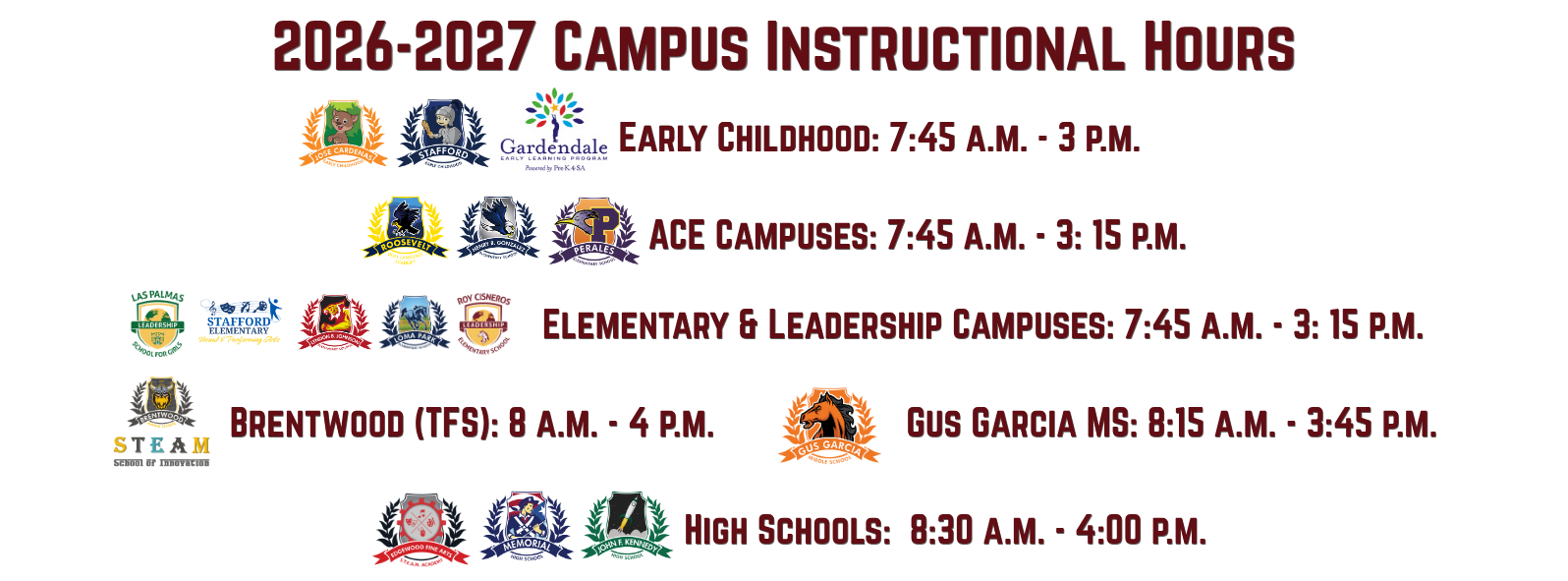 campus instructional hours