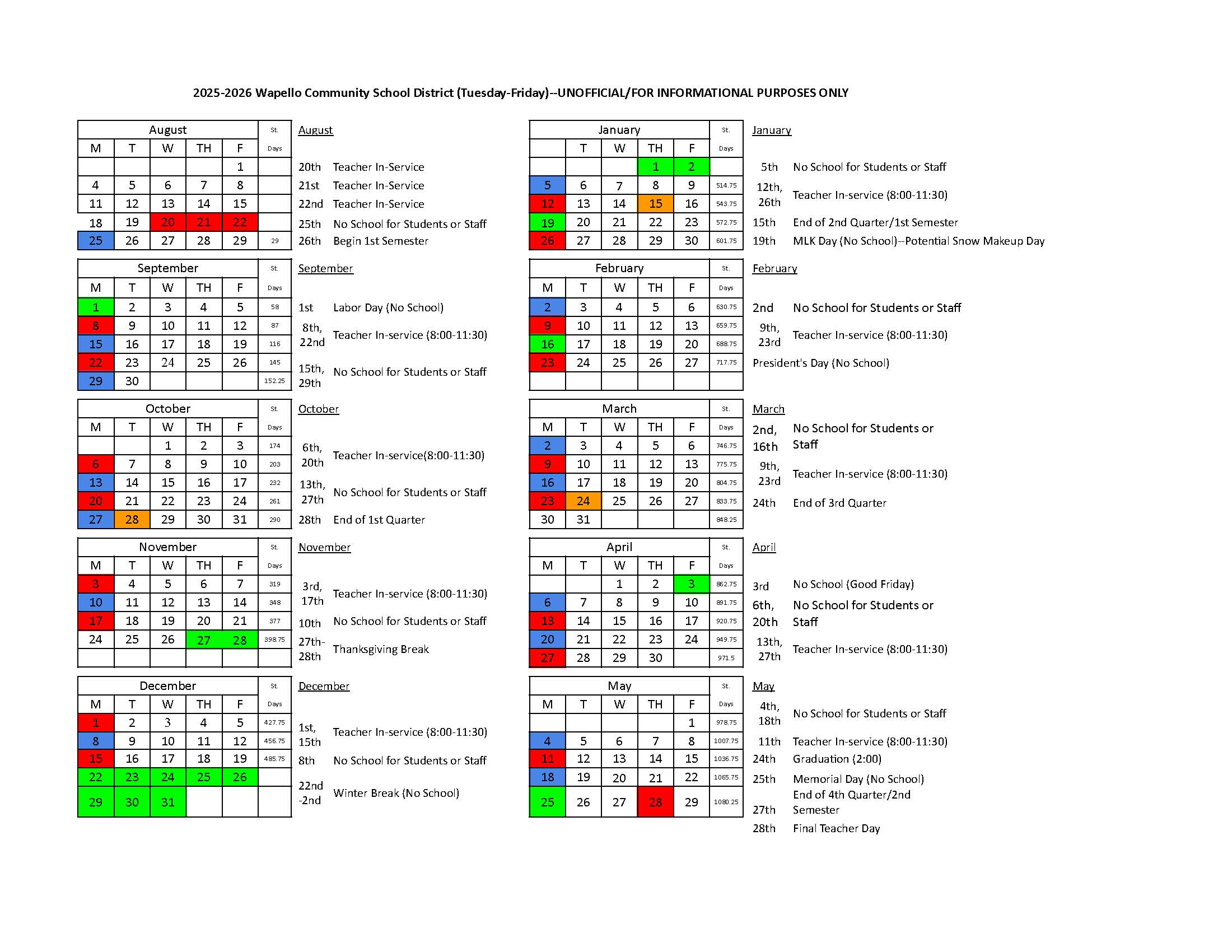 25-26 Draft Calendar