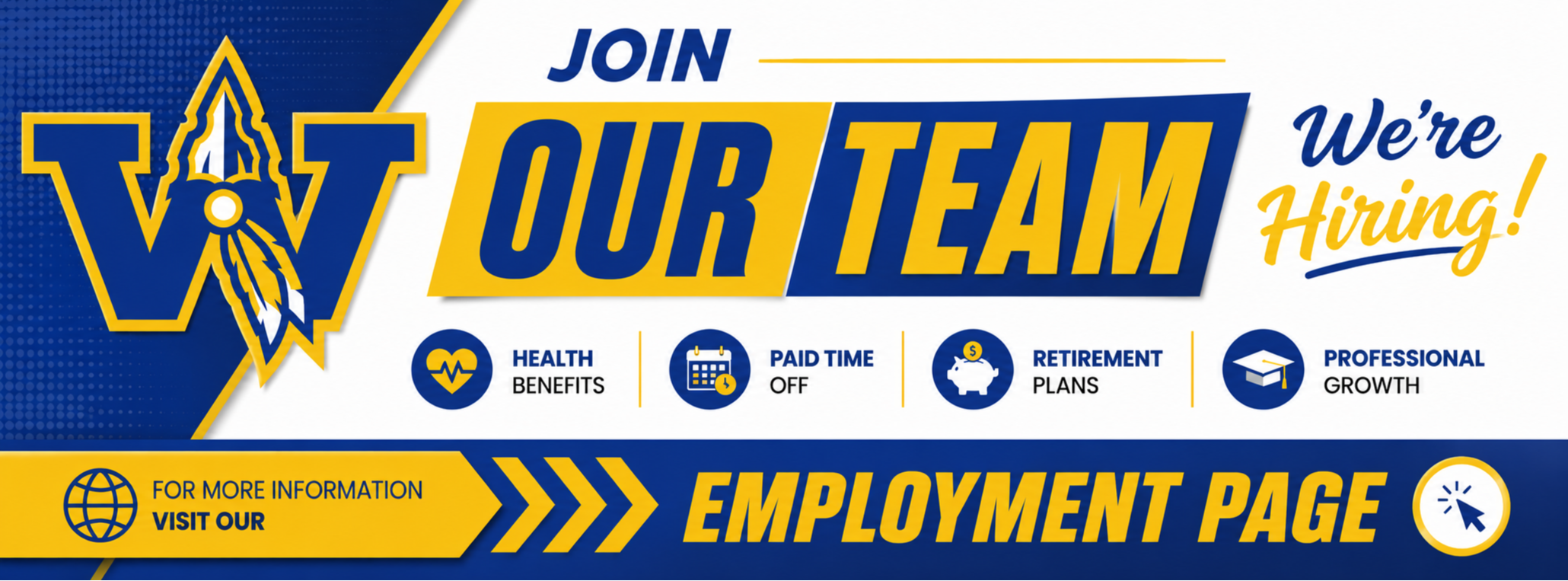 join our team. wapello logo. we're hiring. For more information visit our employment page