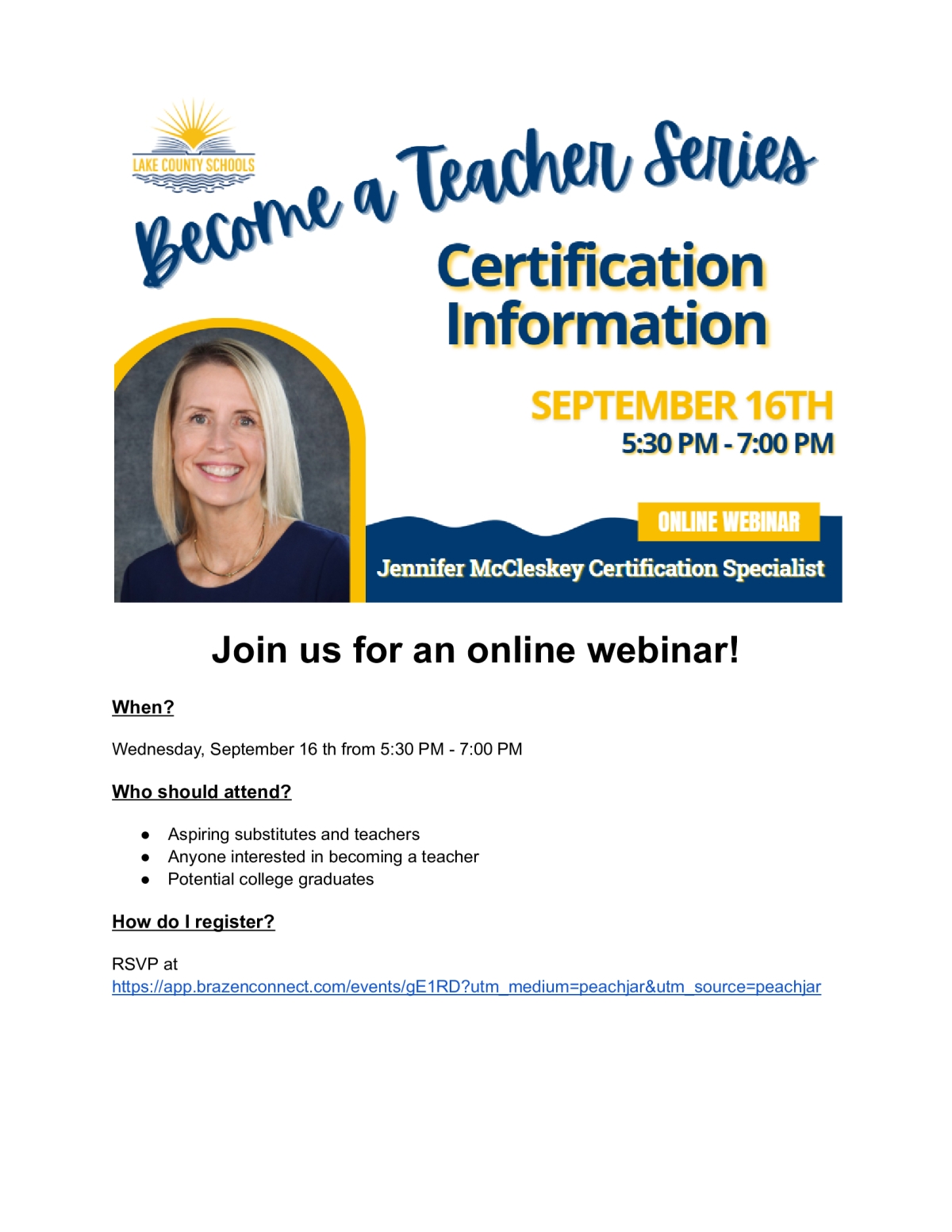 Become a Teacher Session 1 Fall 2026