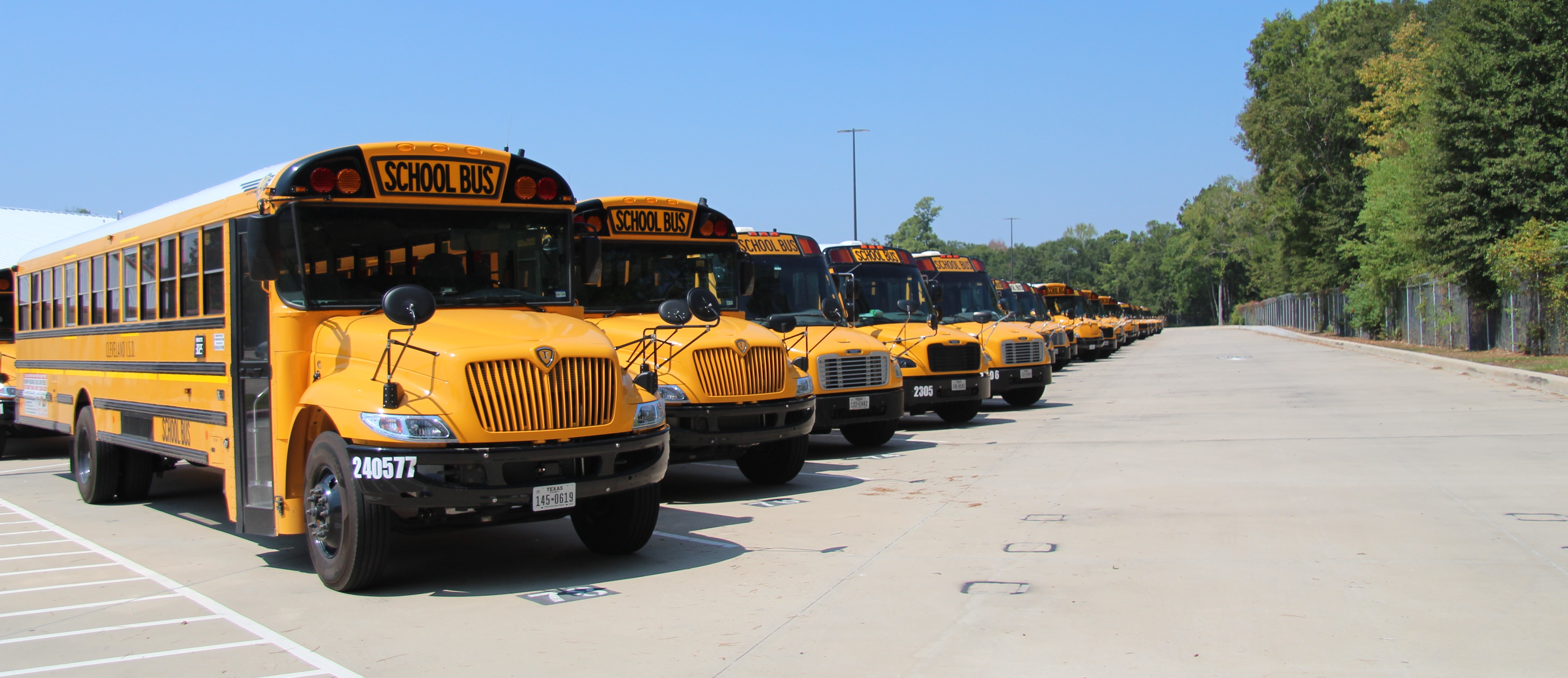 CISD School Bus Line Up