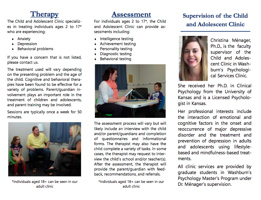 Child and Adolescent Clinic Brochure Page 2