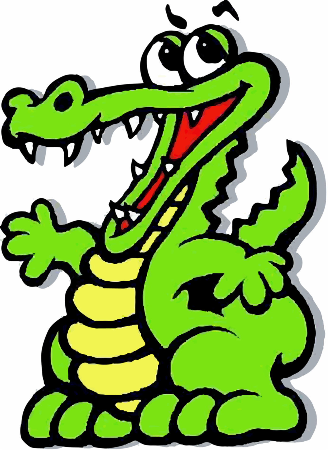 Jamaica Elementary logo - Crocodile mascot