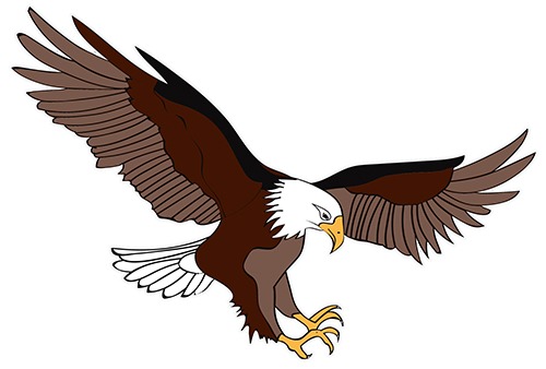 Oro Grande Preschool logo - Eagle mascot