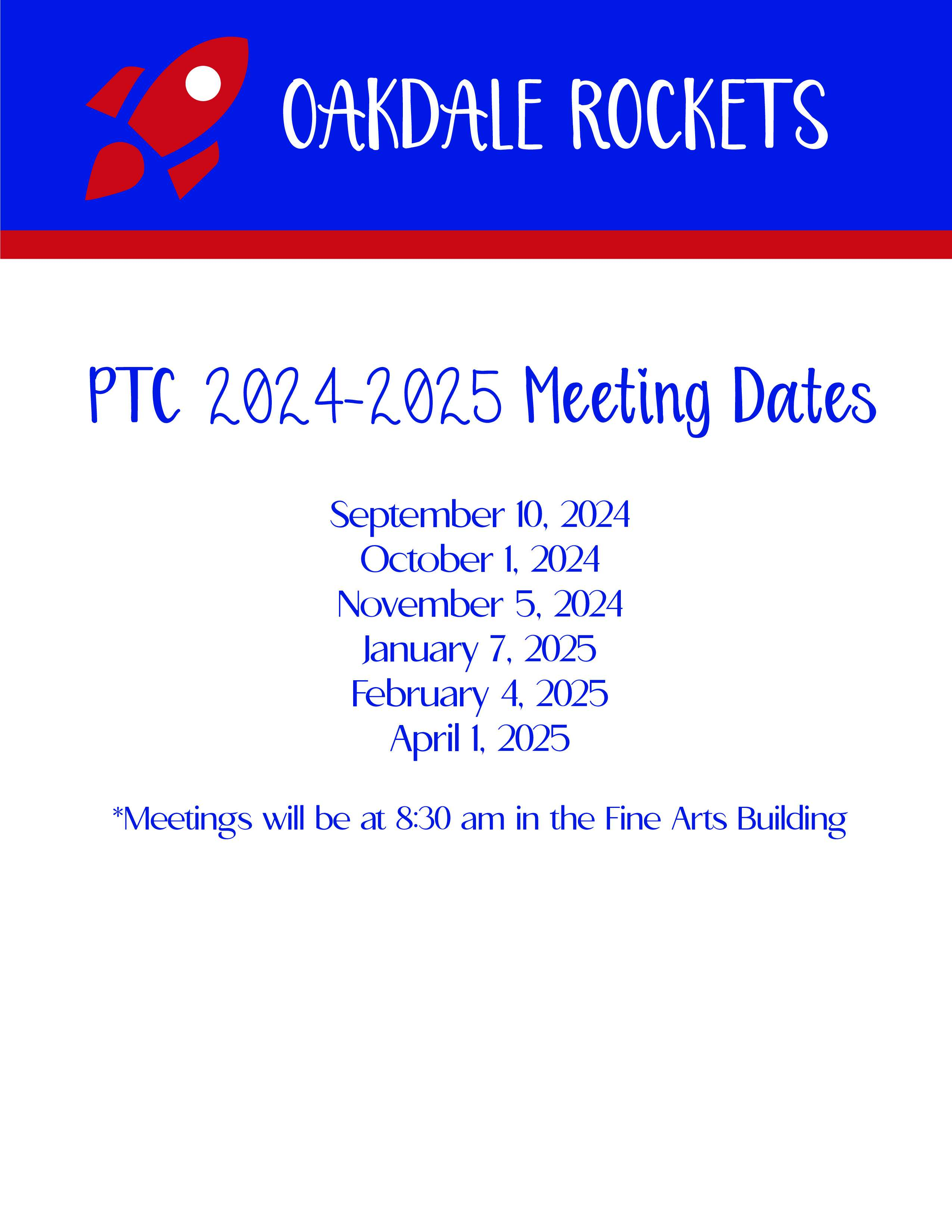 ptc meeting dates