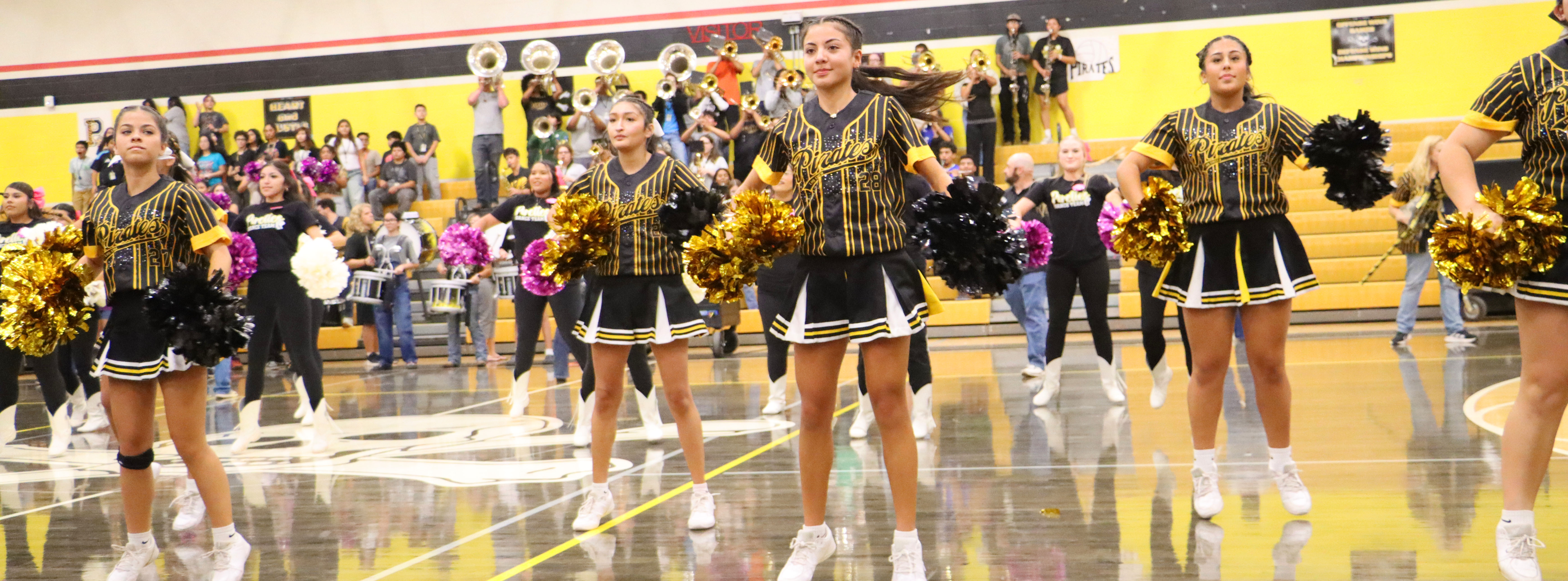 Cheerleaders at pep rally
