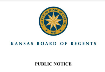 Kansas Board of Regents Public Notice logo