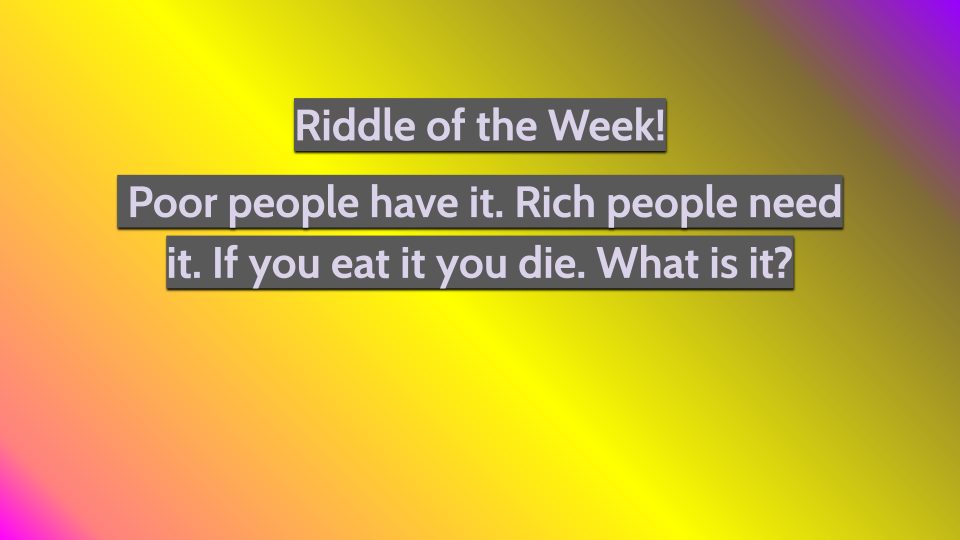 Riddle for October 14th Week! 