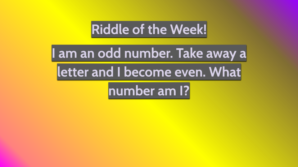 Riddle for October 14th Week! 