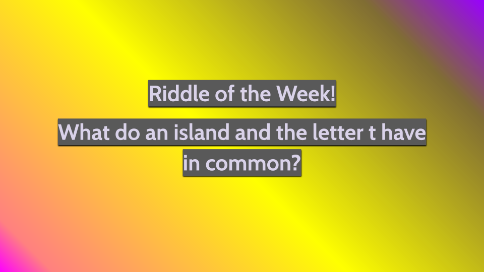 Riddle for October 14th Week! 