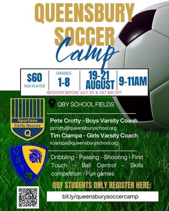 Flyer about signing up for soccer camp.
