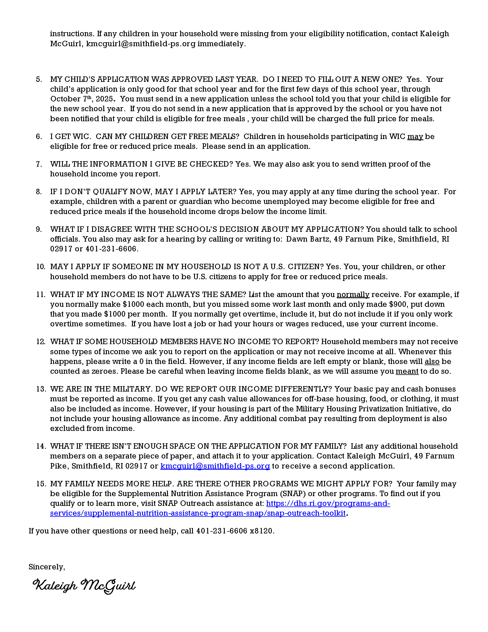 FY 26 Meal Benefits Application Packet