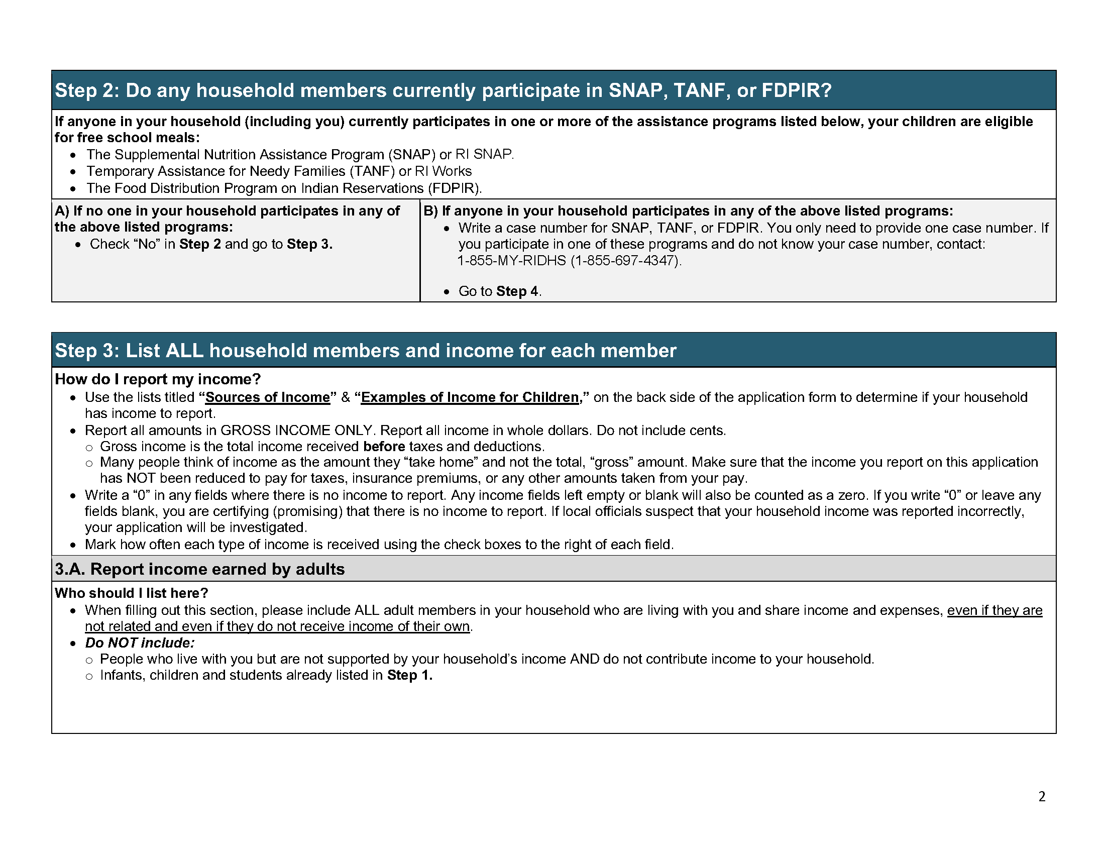 FY 26 Meal Benefits Application Packet