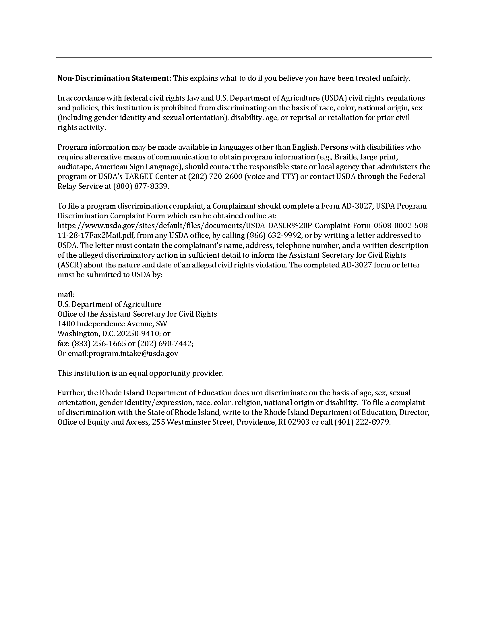 FY 26 Meal Benefits Application Packet