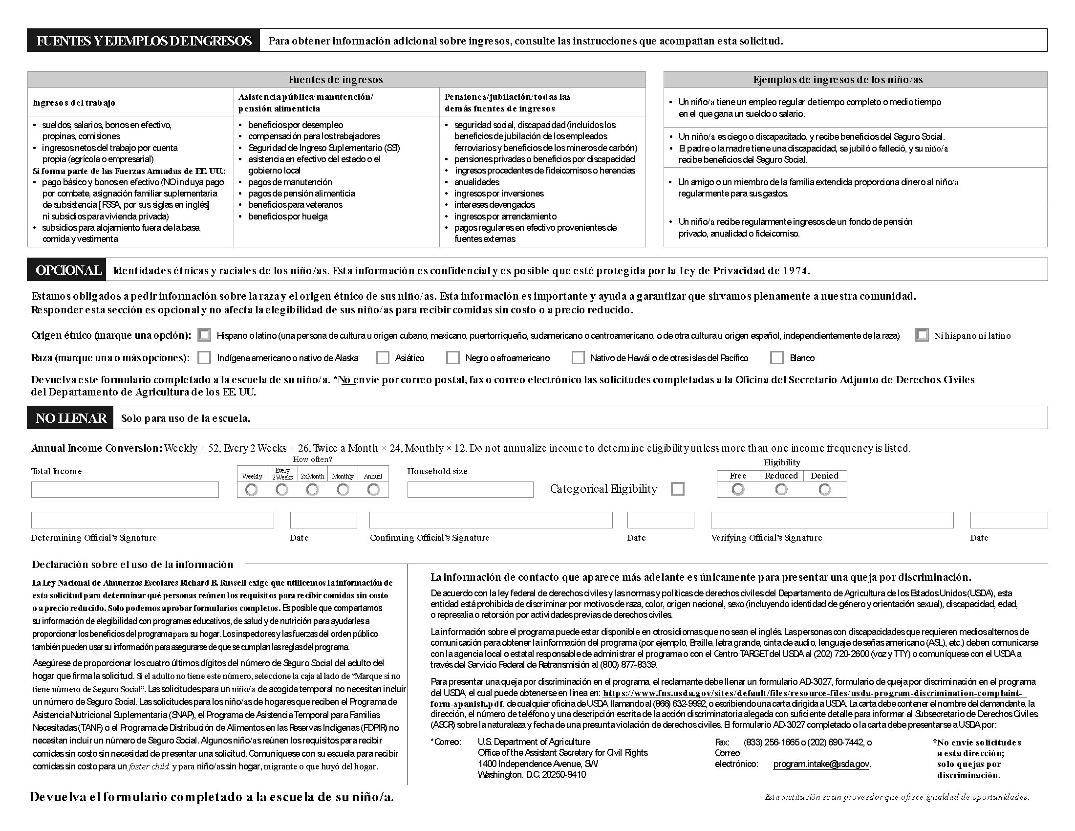 FY 26 Meal Benefits Application