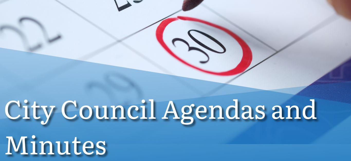 City Council Agendas and Minutes Homepage Banner