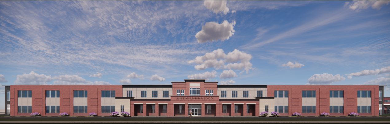 New Jesse Boyd Elementary design concept - front view