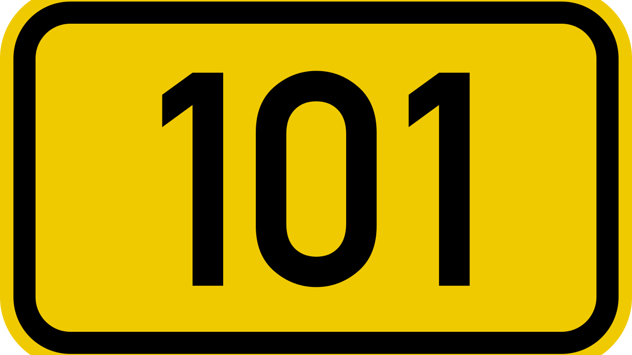 Sign of number 101