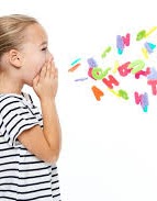 Kid sneezing out letters