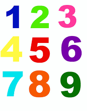 Colorful numbers from 1 to 9