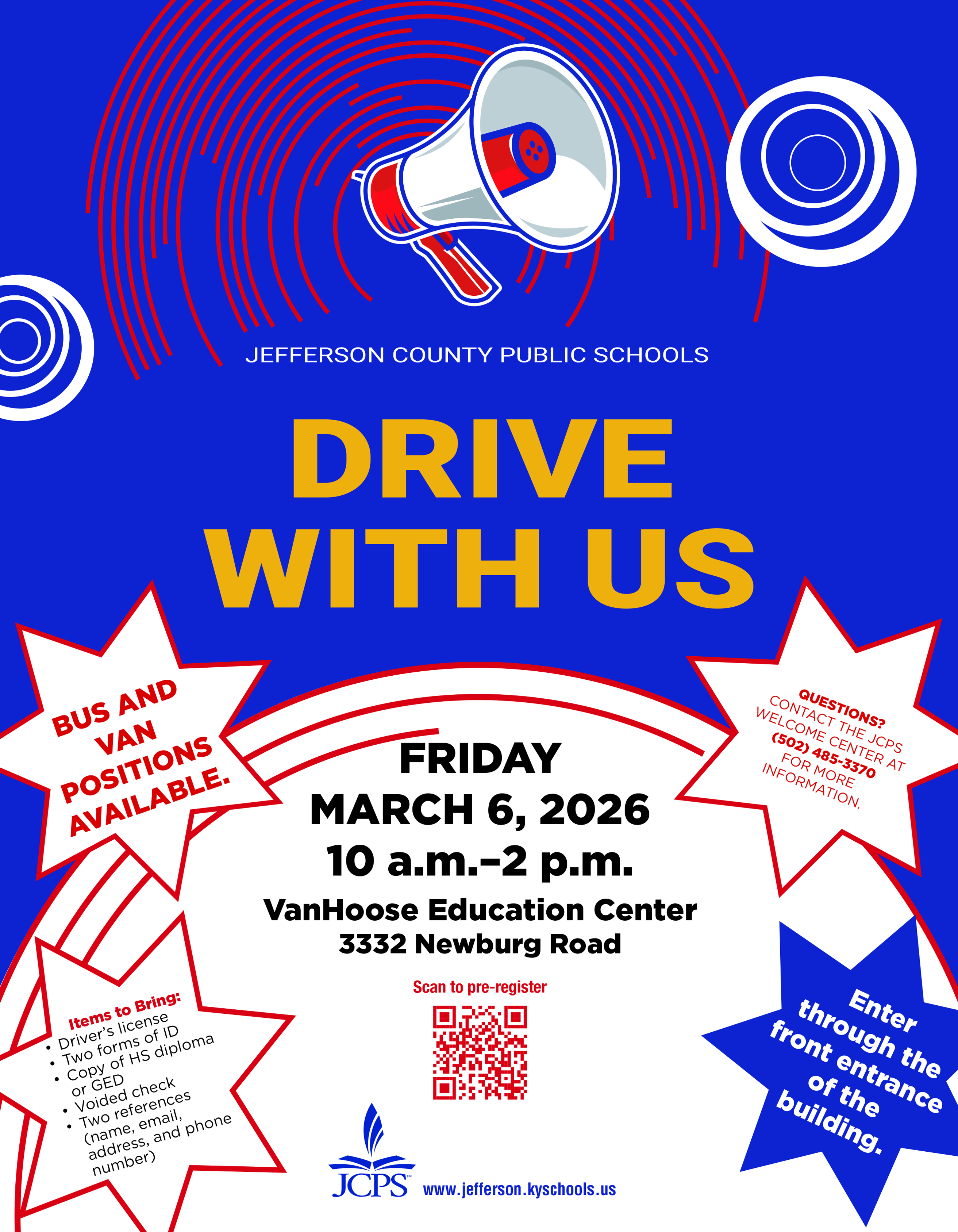 Bus and Van Driver hiring fair on March 6, 2026