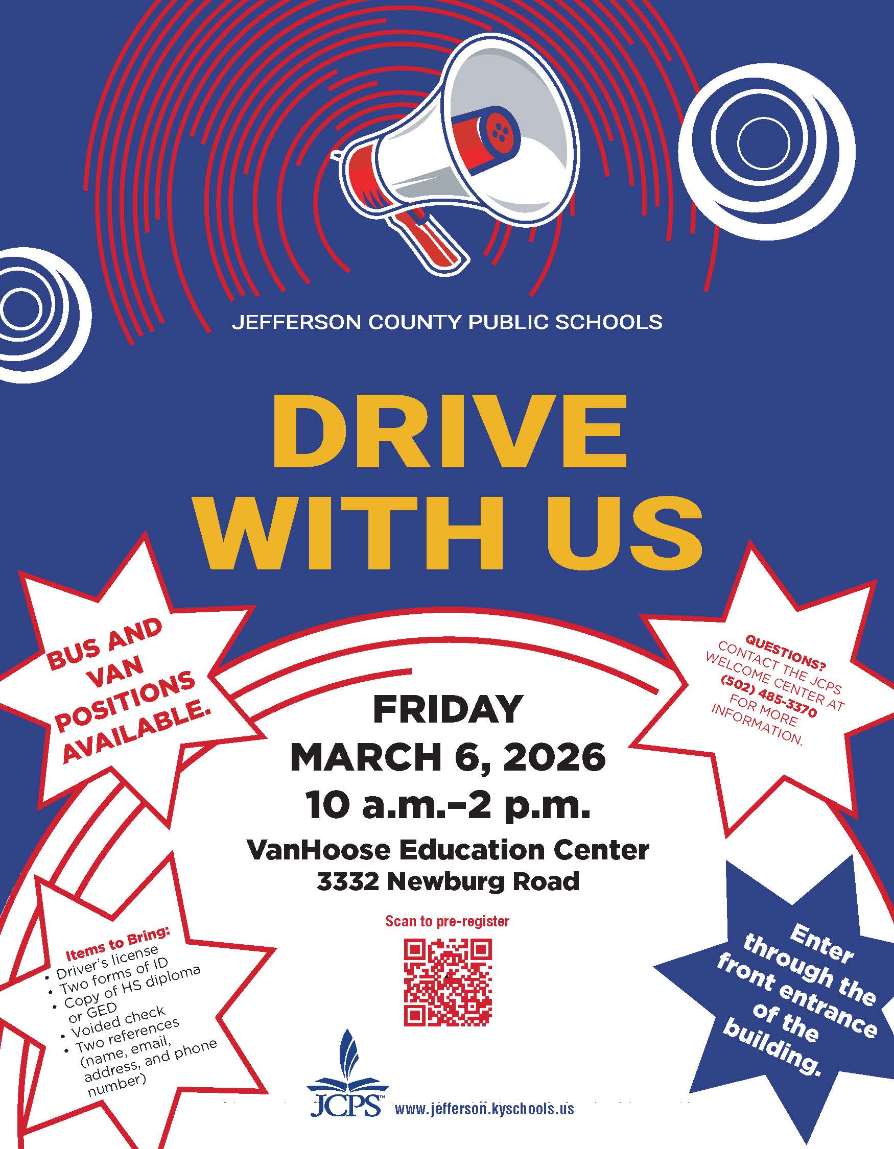 Drive With Us" Bus and Van Driver job fair