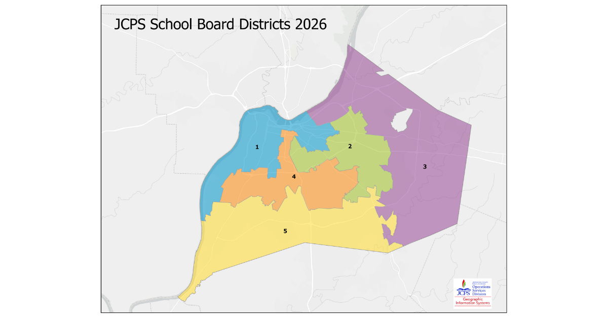 Board member map with districts marked