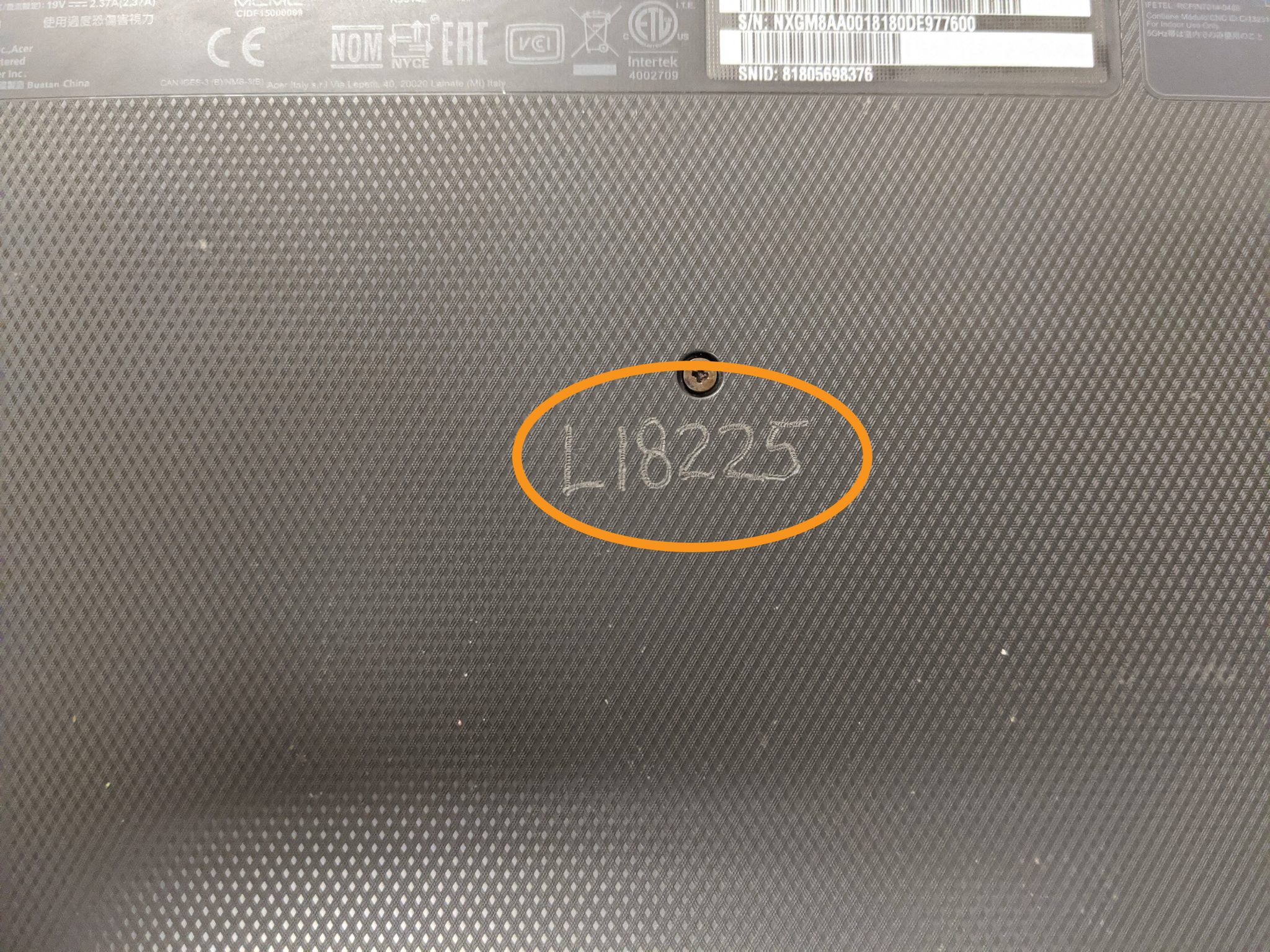 Chromebook label