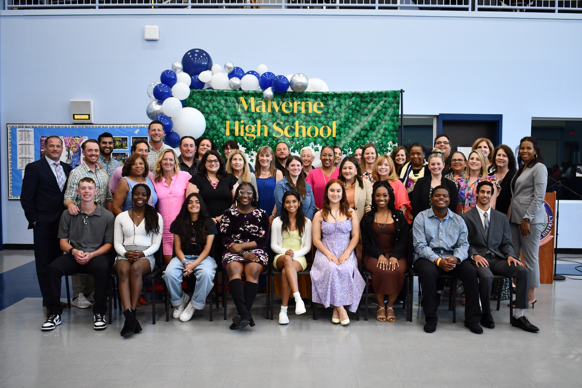 Legacy Student honorees with teachers and administrators