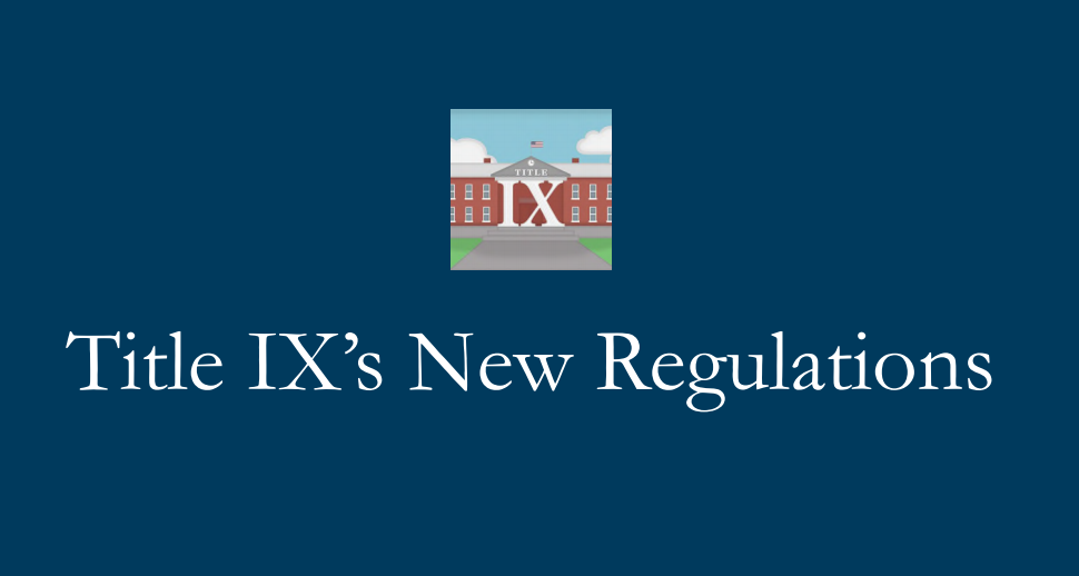 Title IX Regulations sign