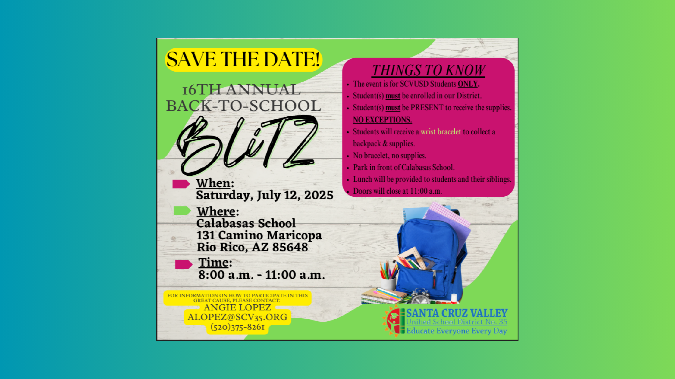 Back to School Blitz 