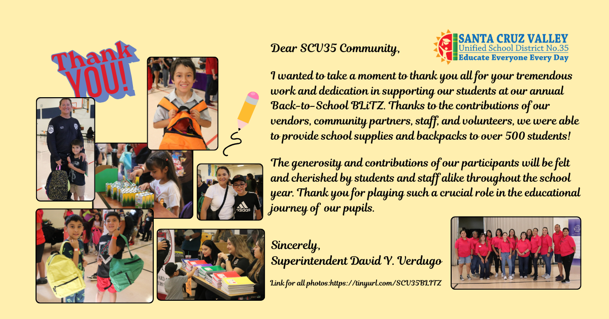 Back to School Blitz Thank you note 