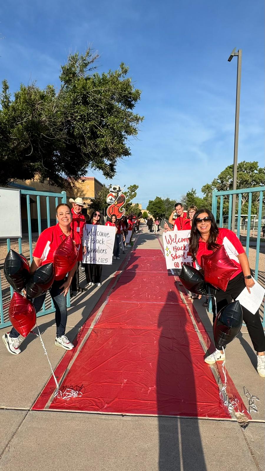 Team welcoming students first day of classes SY24-25