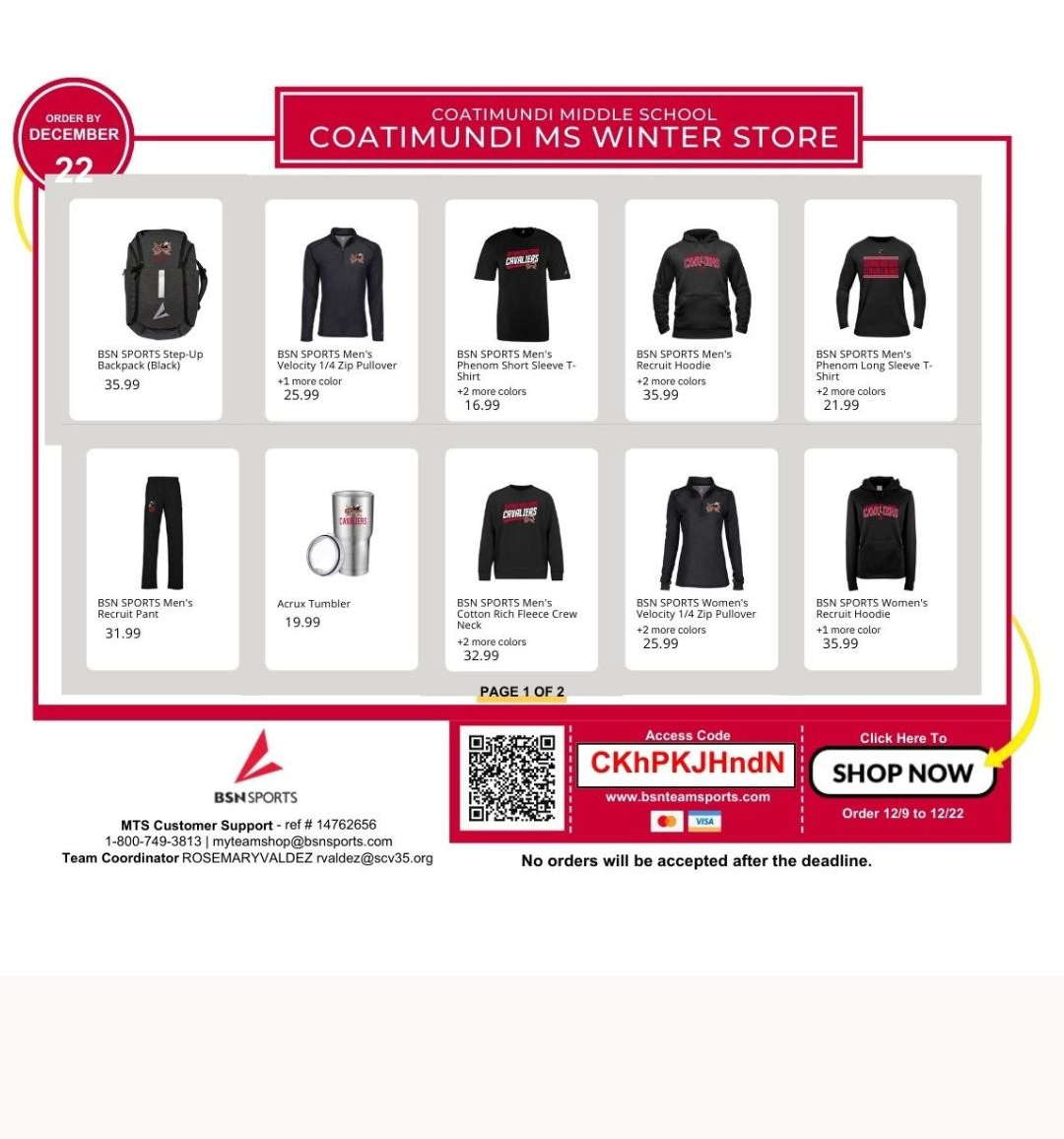 Team shop Flyer