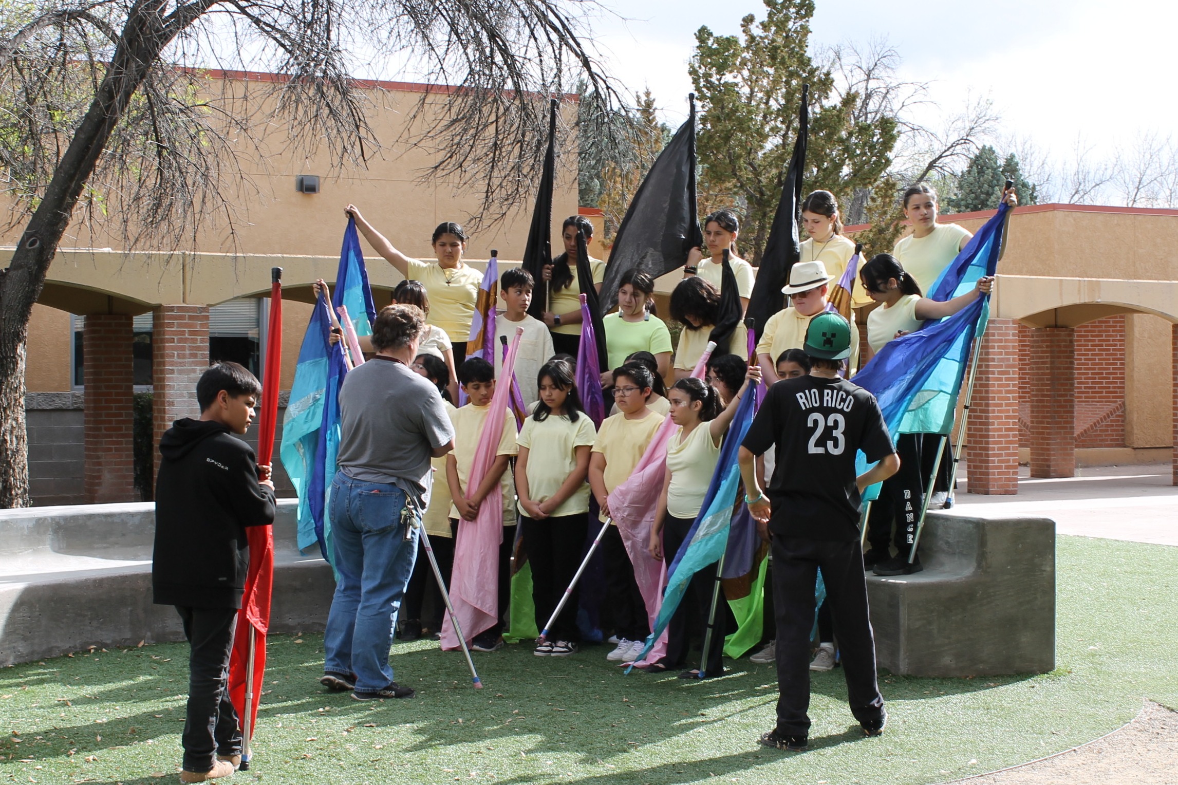 Jazz students sitting before concert 