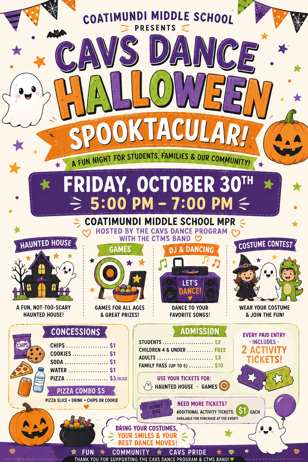 flyer announcing spooktacular end of oct
