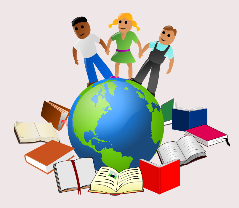Kis around the world with books