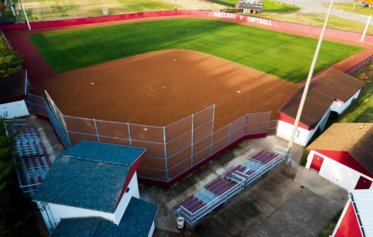 Softball field aerial picture