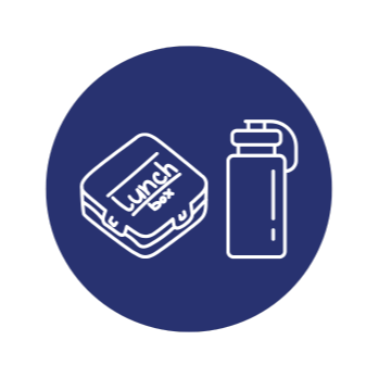 Lunch box and Water bottle icon