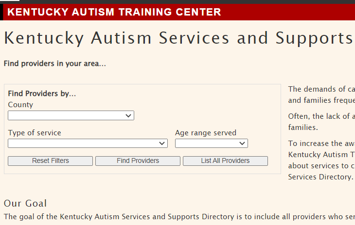 autism  services and support
