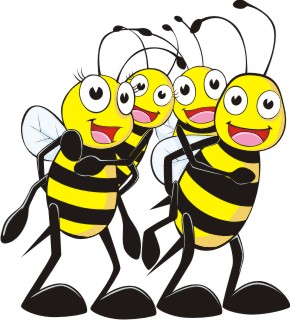 bee family illustration