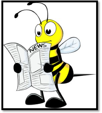 bee reading newspaper