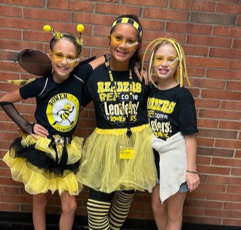 Students dressed up as bees