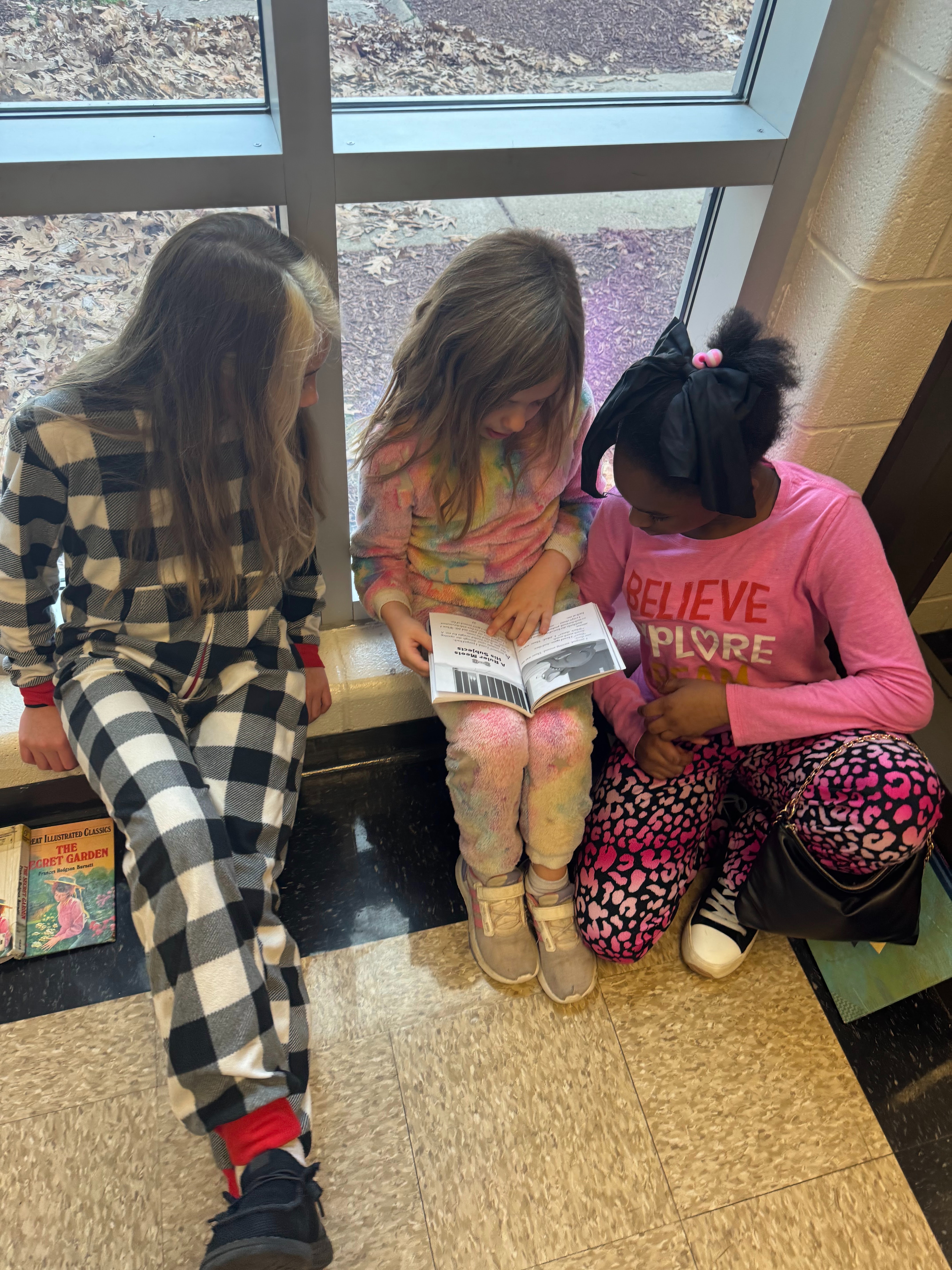 Students reading to one another